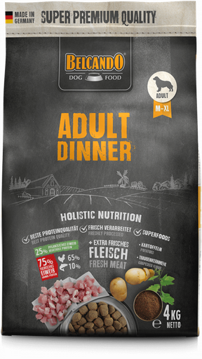 [7315] Belcando Adult Dinner ( M-XL ) Holistic Dog Dry Food 4 Kg