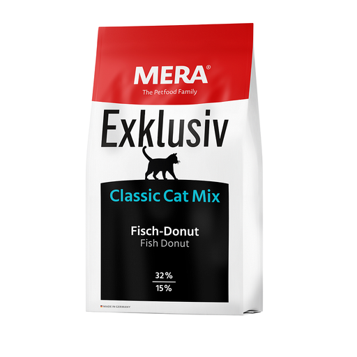 [1455] Mera Exclusive Classic Cat Mix Fish Donut Dry Cat Food 10 Kg