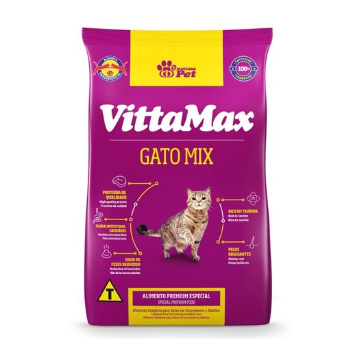 [3405] VittaMax Gato Mix Dry Food for Adult Cats and Kittens 1 Kg