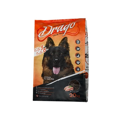 [1322] Drago Dry Food For Adult Dogs - All Breeds 20 Kg