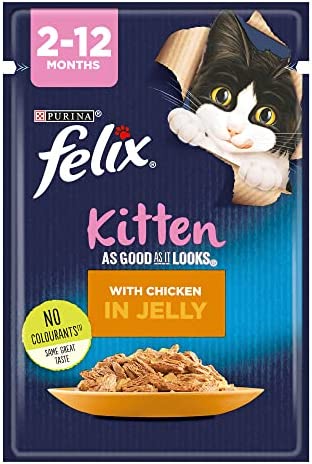 [1046] Purina Felix As Good as it Looks Kitten With Chicken in Jelly Wet Cat Food Pouch 85 g