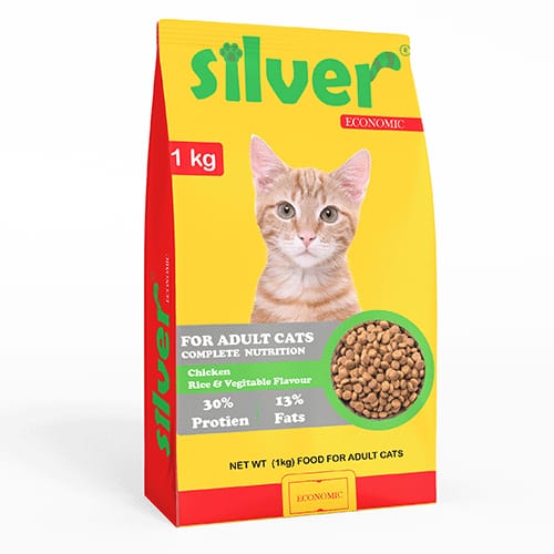 [4324] Silver Adult Cat Dry Food 1 Kg