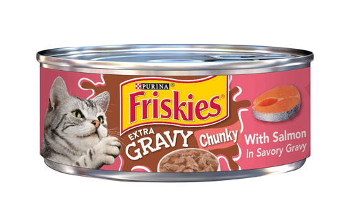 [3339] Purina Friskies Extra Gravy Chunky With Salmon in Savory Gravy Adult Cat Wet Food 156 g