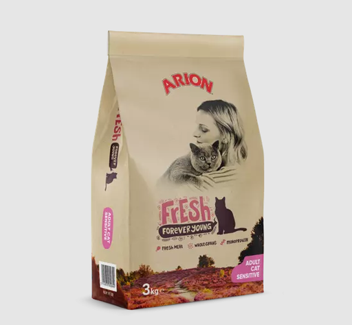 [5840] ARION Fresh Adult Cat Sensitive Dry Food 3 Kg