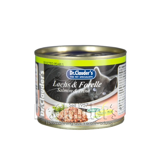 [6422] Dr.Clauder's Selected Pearls Salmon & Trout Adult Cat Wet Food 200 g