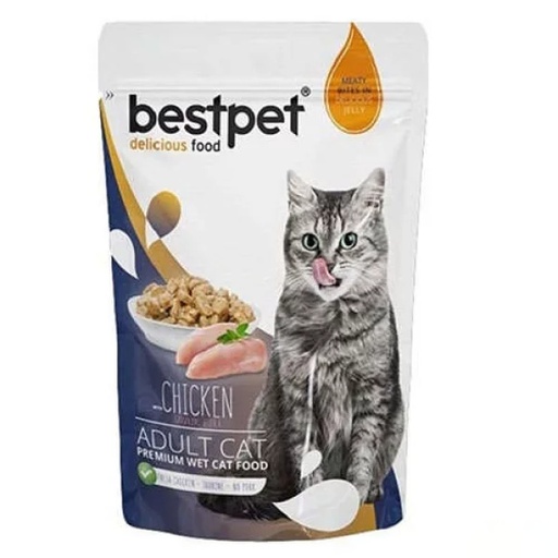 bestpet Meaty Bites in Delicious Jelly Adult Cat Wet Food 85 g