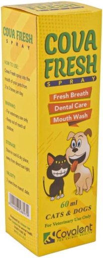 [8979] Covalent Cova Fresh Spray Fresh Breath, Dental Care and Mouth Wash  For Dogs and Cats 60 ml