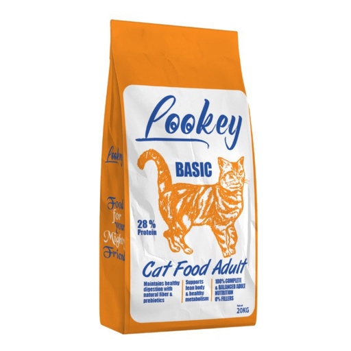 [5148] Lookey Basic Adult Cat Dry Food 20 kg + 1Kg Free