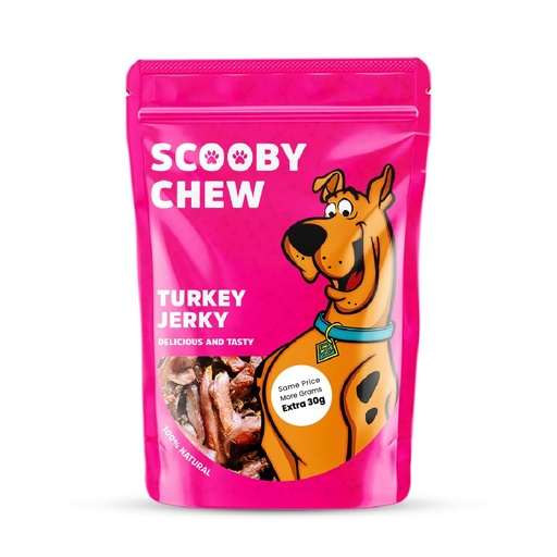 [1029] Scooby Chew  with Turkey Jerky Dog Treats 120g + Extra 30g Free