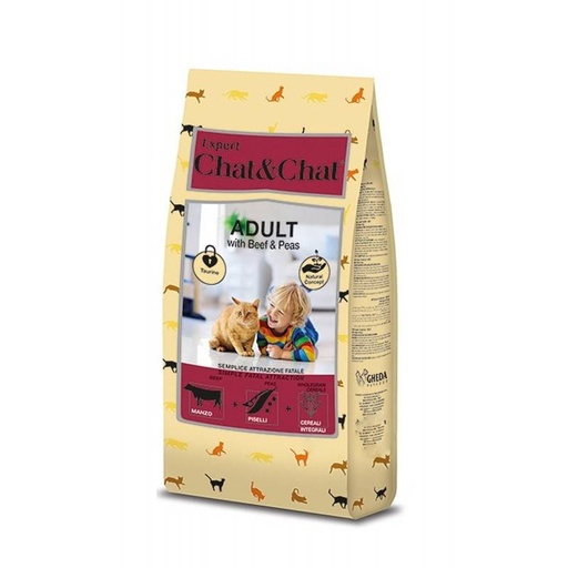 [7734] Expert Chat & Chat Adult Cat Food ًWith Beef & Peas 2 Kg