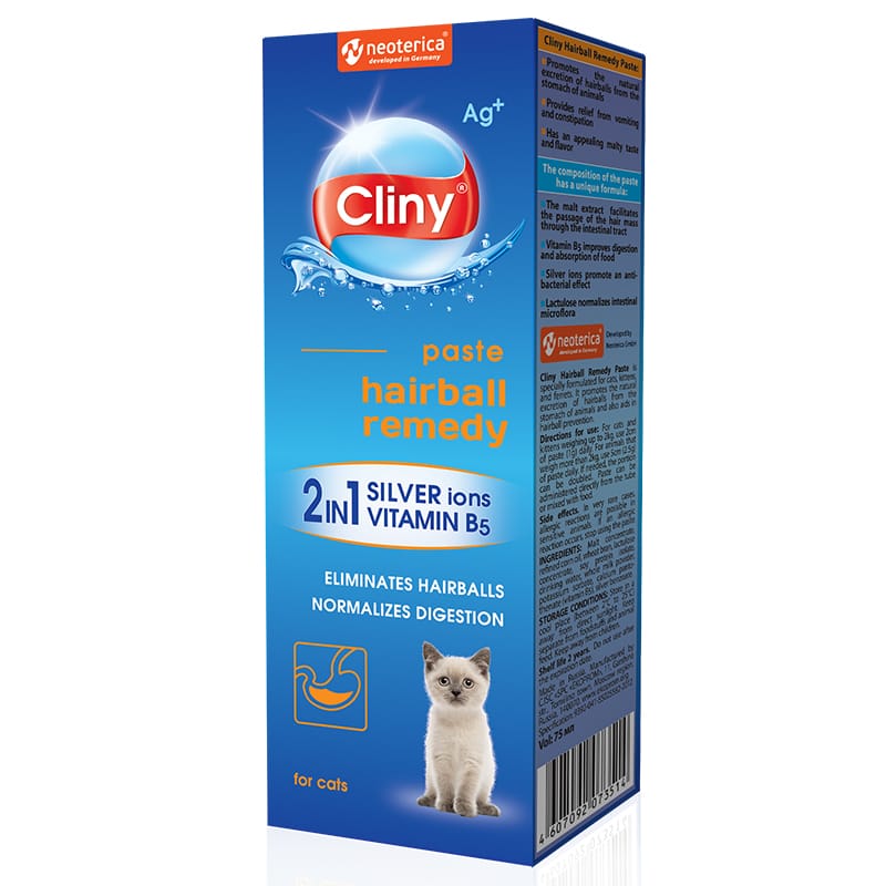 Cliny Hairball Remedy Paste For Cats 75 ml PetsEgypt
