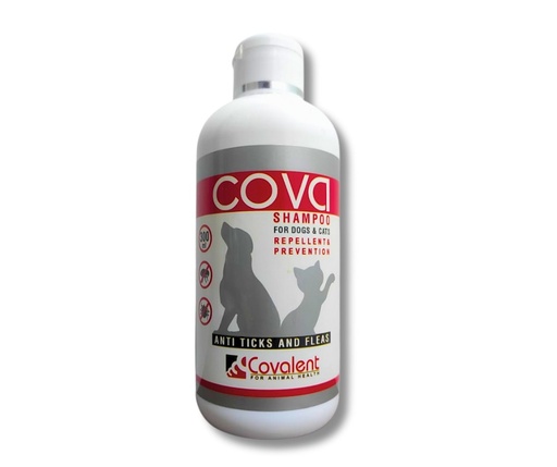 [5886] Cova Shampoo Red Anti Ticks & Fleas For Dogs & Cats 300ml