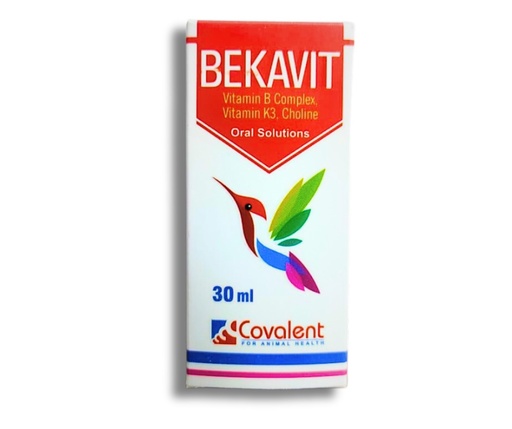 [1985] Covalent Bekavit Vitamin B Complex & Vitamin K3. Choline Oral Solutions For Birds 30 ml