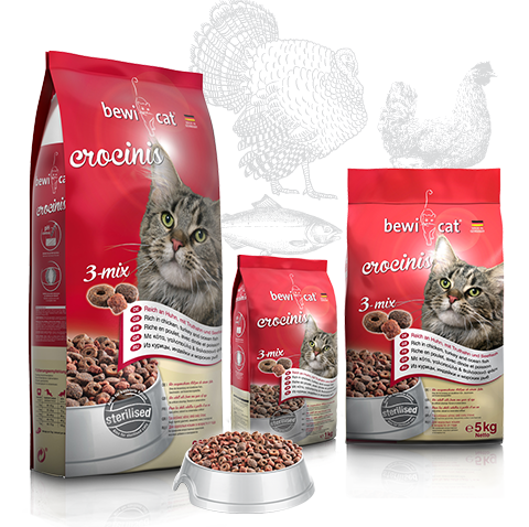 Bewi Cat food Crocinis 3-mix