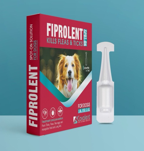 [4234] Covalent Fiprolent Spot On Kills Fleas & Ticks For Dogs X 1 Pipette 