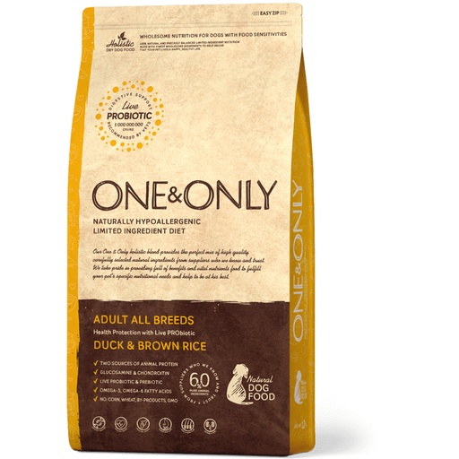 ONE&ONLY Adult All Breeds Duck & Brown Rice Dog Dry Food 