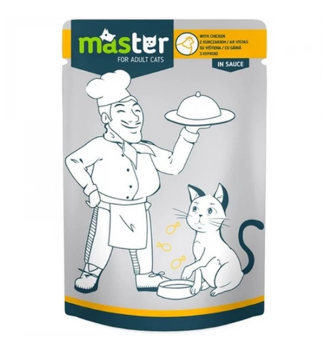 Master Adult Cat Wet Food in Sauce Pouch 80 g