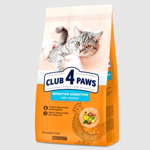 [8773] CLUB 4 PAWS Premium Sensitive Digestion With Chicken Adult Cats Dry Food 2 Kg