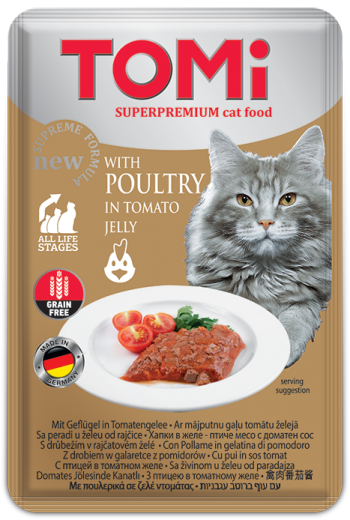 TOMi Super Premium Grain Free All Life Stages Cat Wet Food jelly Pouch ...