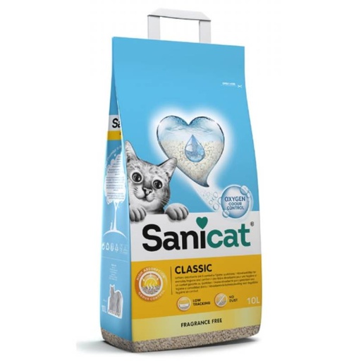 [5906] Sanicat Classic Fragrance Free Cat Litter 10L 