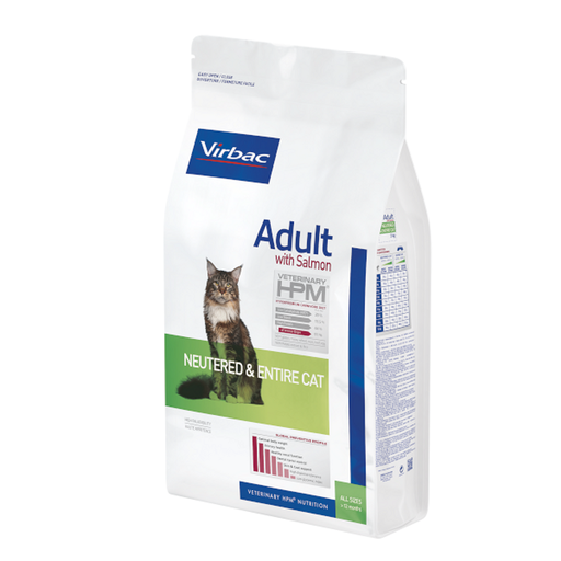 Virbac Veterinary HPM Adult With Salmon Neutered & Entire Cat Dry Food