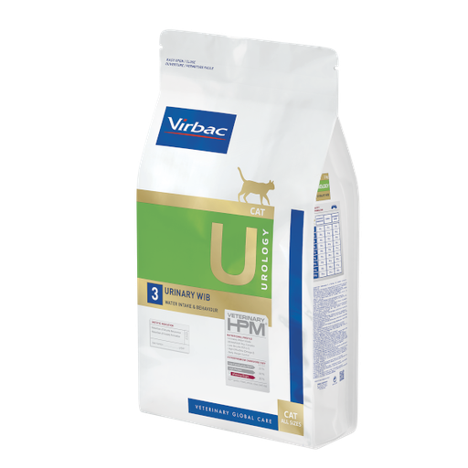 [0906] Expiry 6-2025 Virbac Veterinary HPM Urology 3 Urinary WIB Water Intake & Behaviour Cat Dry Food 1.5 Kg 
