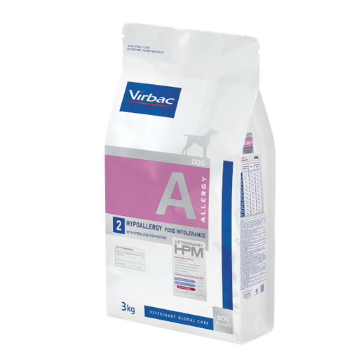 [1965] Virbac Veterinary HPM Allergy 2 Hypoallergy Food Intolerances With Hydrolysed Fish Protein Dog Dry Food 3 Kg