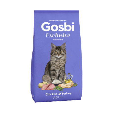 Gosbi Exclusive Chicken & Turkey Adult Cat Dry Food 