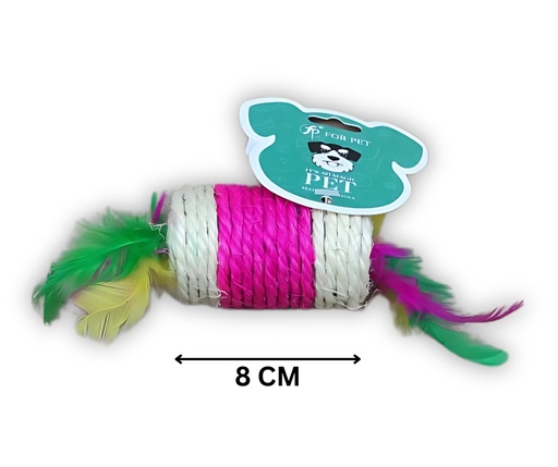 [6139] UE Cat Scratching Roller With Feather 8cm