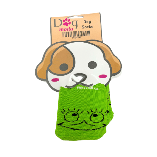 [6769] Petmoda Dog Socks Large - Green Face